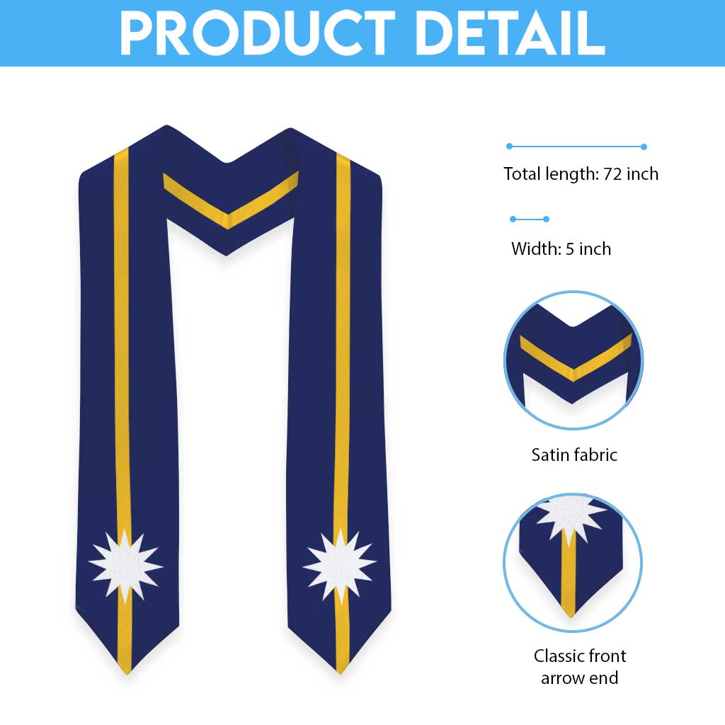 Nauru Graduation Stole Flag Style
