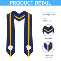 Nauru Graduation Stole Flag Style