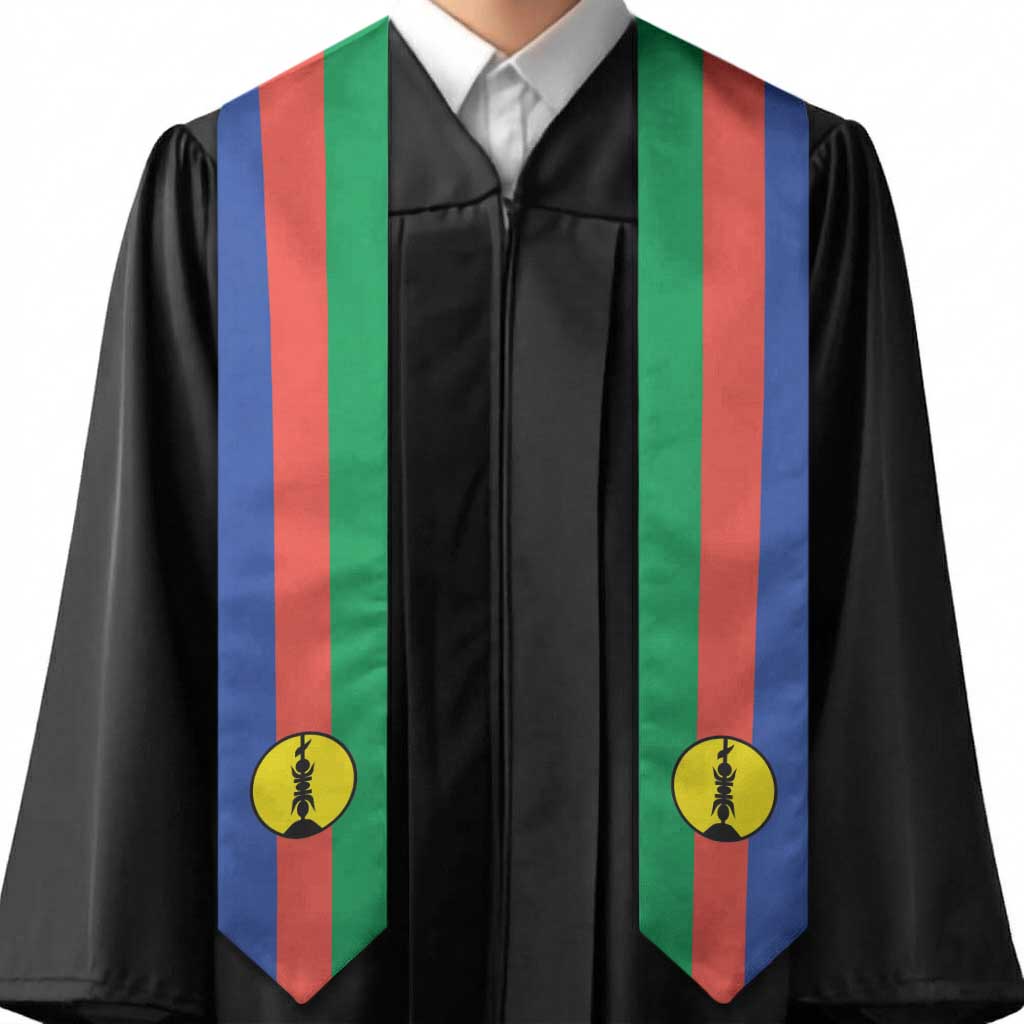 New Caledonia Graduation Stole Flag Style LT05 - Polynesian Pride