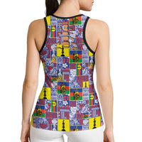 New Caledonia Joyeux Noel Hollow Tank Top Pacific Patchwork Xmas Vibes - Polynesian Pride
