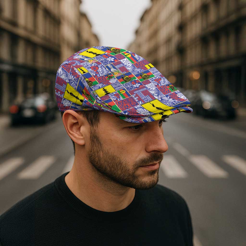 New Caledonia Joyeux Noel Jeff Hat Pacific Patchwork Xmas Vibes - Polynesian Pride