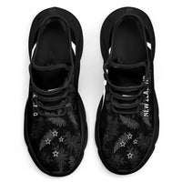 New Zealand 2026 Football Clunky Sneakers Go All White Silver Fern Curve Stylized - Polynesian Pride