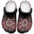New Zealand Aotearoa Clogs Shoes Red Taniko Art Maori Pattern - Polynesian Pride