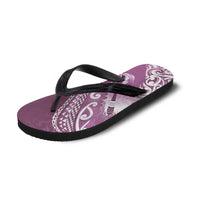 New Zealand Aotearoa Darts Masters Flip Flops Maori Art Tattoo with Tribal Dart Symbol Pink - Polynesian Pride