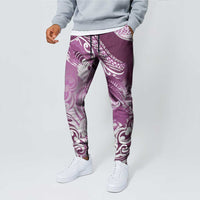 New Zealand Aotearoa Darts Masters Jogger Pants Maori Art Tattoo with Tribal Dart Symbol Pink - Polynesian Pride