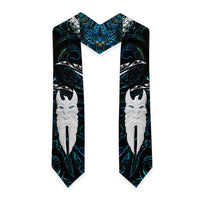 New Zealand Aotearoa Graduation Stole Maori Hei Rehua Paua Shell Glitter Green LT05 - Polynesian Pride
