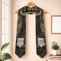 New Zealand Aotearoa Graduation Stole Maori Wheku Paua Shell Glitter Gold LT05 One Size Gold - Polynesian Pride