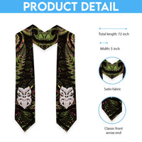 New Zealand Aotearoa Graduation Stole Maori Wheku Paua Shell Glitter Gold LT05 - Polynesian Pride