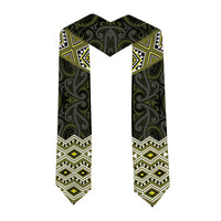 New Zealand Aotearoa Graduation Stole Yellow Taniko Art Maori Pattern