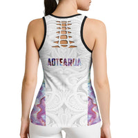 New Zealand Aotearoa Hollow Tank Top Pink Maori Papua Shell Indigenous - Polynesian Pride