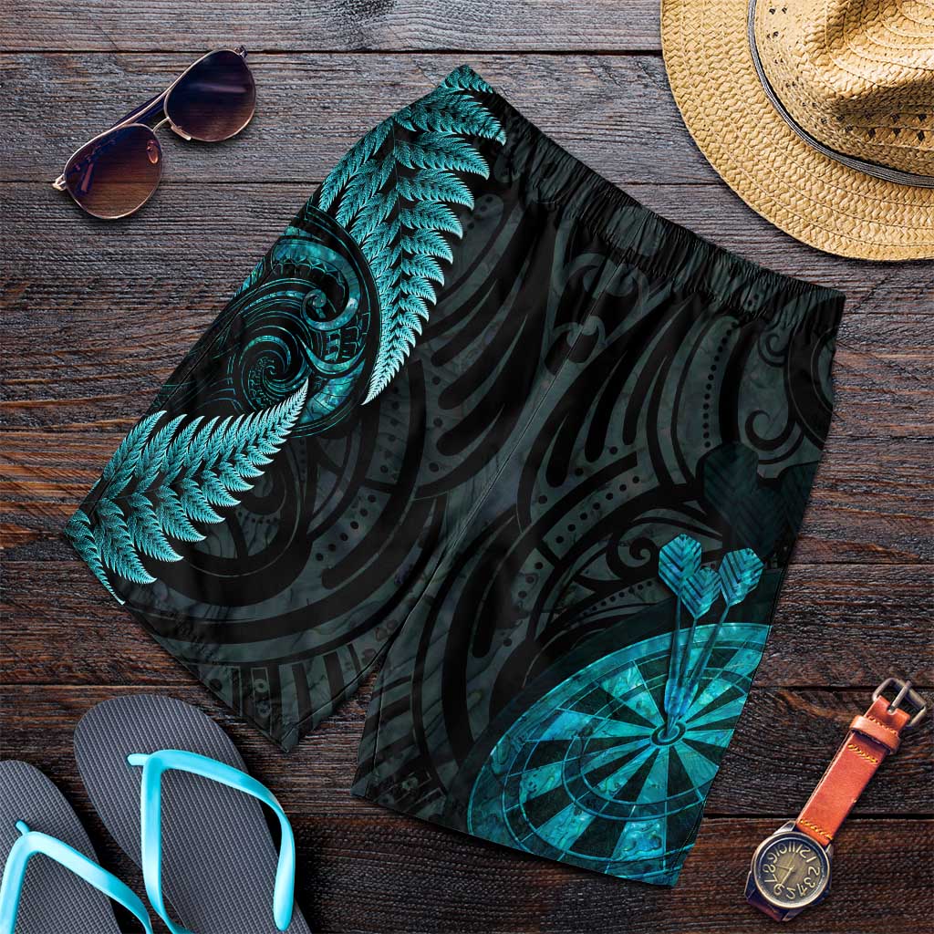 New Zealand Darts Shorts for Men Happiness Is A Tight Threesome Maori Paua Shell LT14