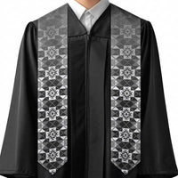 New Zealand Graduation Stole Poutama Mix Gray Taniko Inspired Art