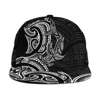 New Zealand Hammerhead Shark Snapback Cap Maori Haehae Mangopare Black - Polynesian Pride
