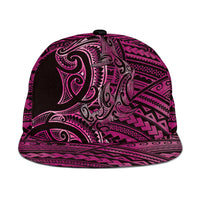 New Zealand Hammerhead Shark Snapback Cap Maori Haehae Mangopare Pink - Polynesian Pride