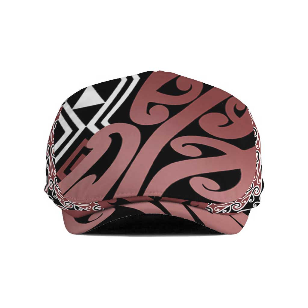 New Zealand Jeff Hat Aotearoa Kowhaiwhai Mix Taniko Art - Brown