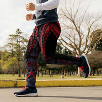 New Zealand Jogger Pants Maori Kiwiana Pattern Tukutuku Motif LT9 - Polynesian Pride