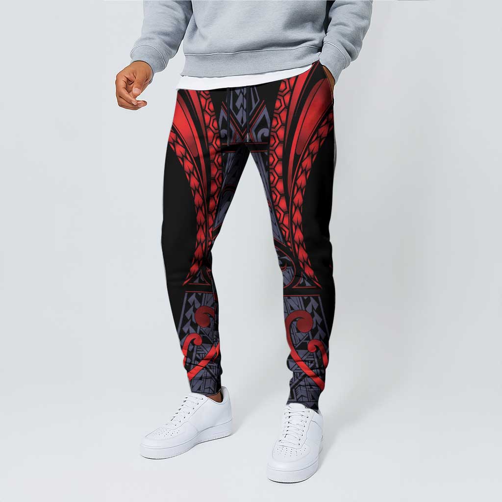 New Zealand Jogger Pants Maori Kiwiana Pattern Tukutuku Motif LT9 - Polynesian Pride