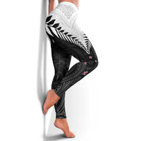 New Zealand Leggings Aotearoa Maori Kiwi Black Fern - Polynesian Pride