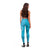 New Zealand Leggings Fire Basketball Maori Tribal Sky Blue - Polynesian Pride