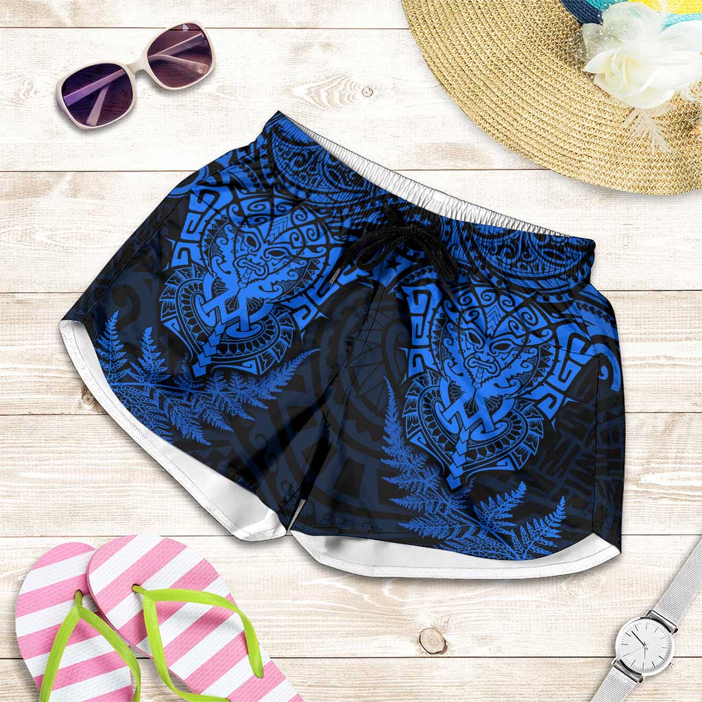 New Zealand Rugby All Blue Shorts for Women Silver Fern All Black Mix Ta Moko
