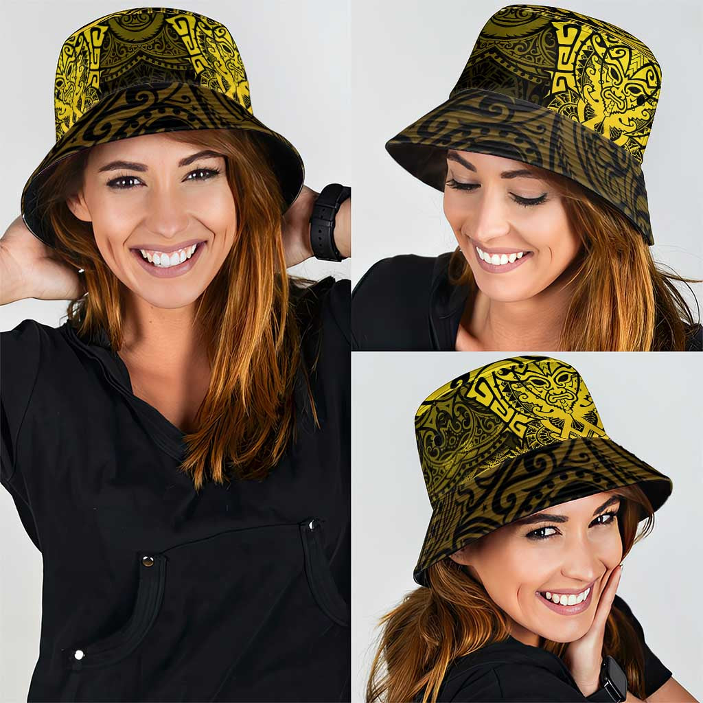 New Zealand Rugby All Gold Bucket Hat Silver Fern All Black Mix Ta Moko LT9