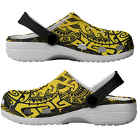 New Zealand Rugby All  Gold Clogs Shoes Silver Fern All Black Mix Ta Moko