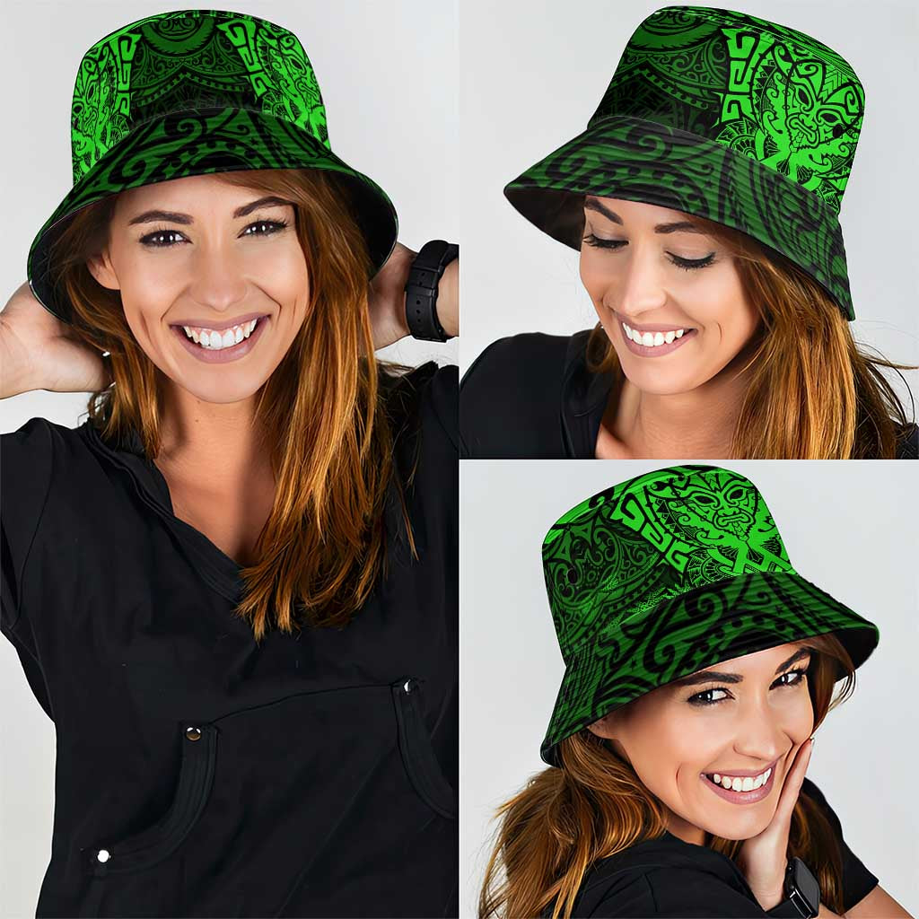 New Zealand Rugby All Green Bucket Hat Silver Fern All Black Mix Ta Moko LT9