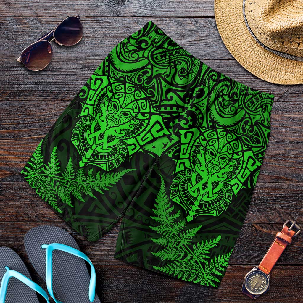 New Zealand Rugby All Green Shorts for Men Silver Fern All Black Mix Ta Moko LT09