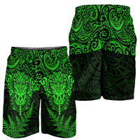 New Zealand Rugby All Green Shorts for Men Silver Fern All Black Mix Ta Moko LT09