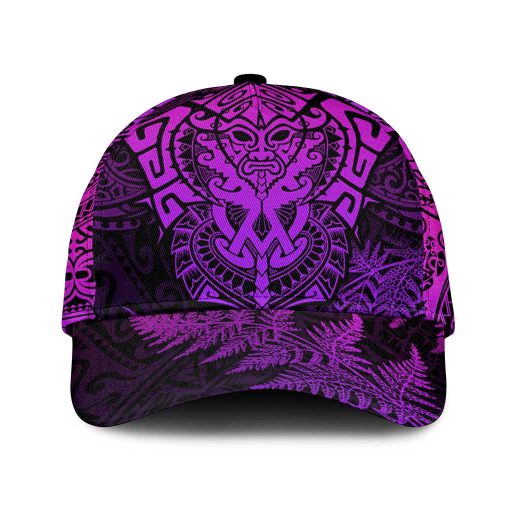 New Zealand Rugby All Purple Classic Cap Silver Fern All Black Mix Ta Moko LT09