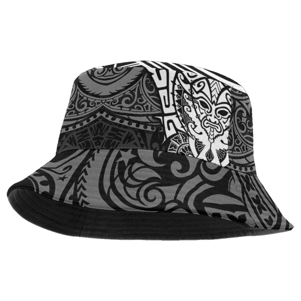 New Zealand Rugby All White Bucket Hat Silver Fern All Black Mix Ta Moko LT9