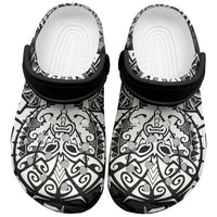 New Zealand Rugby All White Clogs Shoes Silver Fern All Black Mix Ta Moko