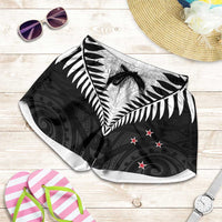 New Zealand Shorts for Women Aotearoa Maori Kiwi Black Fern - Polynesian Pride
