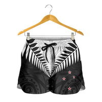 New Zealand Shorts for Women Aotearoa Maori Kiwi Black Fern - Polynesian Pride