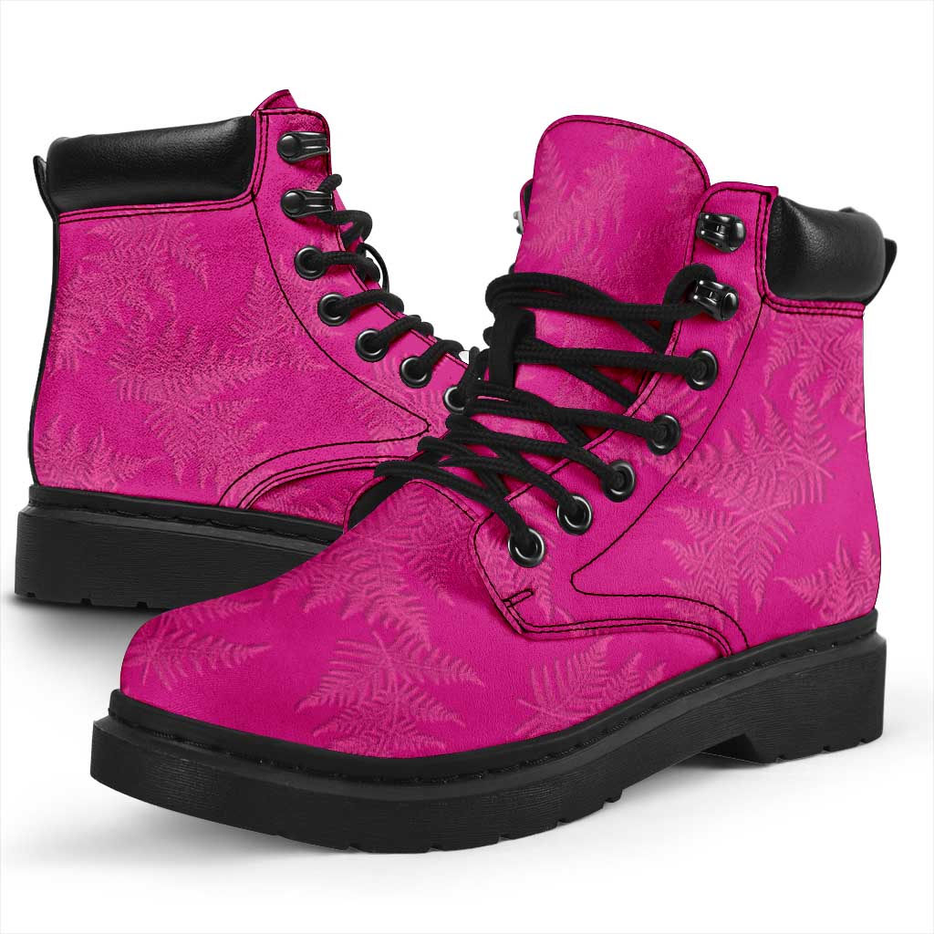 New Zealand Silver Fern Rugby All Season Boots Go Aotearoa World Cup Pink Version - Polynesian Pride