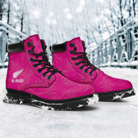 New Zealand Silver Fern Rugby All Season Boots Go Aotearoa World Cup Pink Version - Polynesian Pride