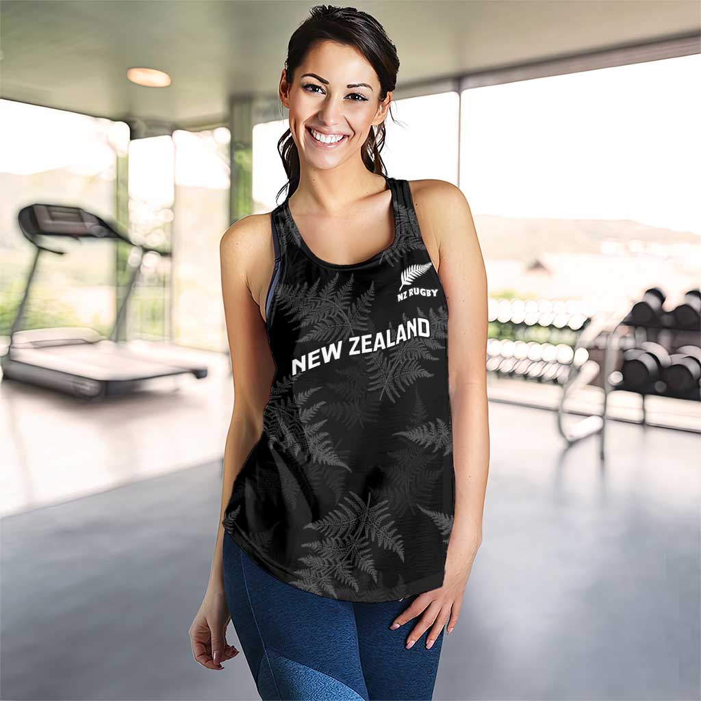 New Zealand Silver Fern Rugby Custom Women Racerback Tank Go Aotearoa Champions World Cup - Polynesian Pride