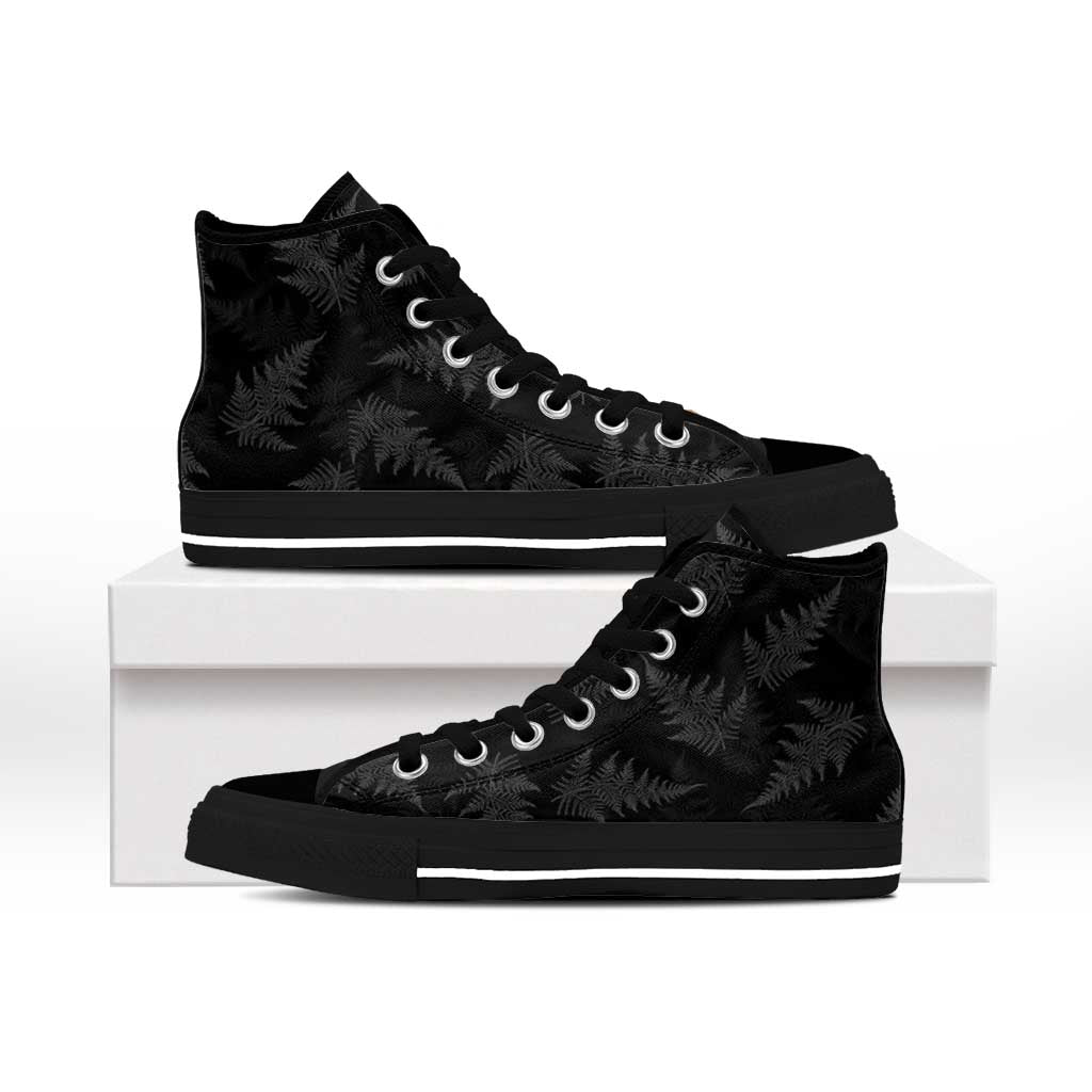 New Zealand Silver Fern Rugby High Top Shoes Go Aotearoa World Cup - Polynesian Pride