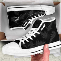 New Zealand Silver Fern Rugby High Top Shoes Go Aotearoa World Cup - Polynesian Pride