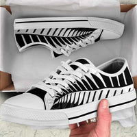 New Zealand Silver Fern Rugby Low Top Shoes All Black Go Champions Maori Pattern - Polynesian Pride