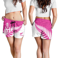 New Zealand Silver Fern Rugby Shorts for Women Go All Black Maori Pink Version - Polynesian Pride