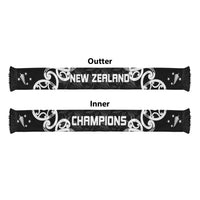New Zealand WC2026 Black Soccer Scarf Silver Fern