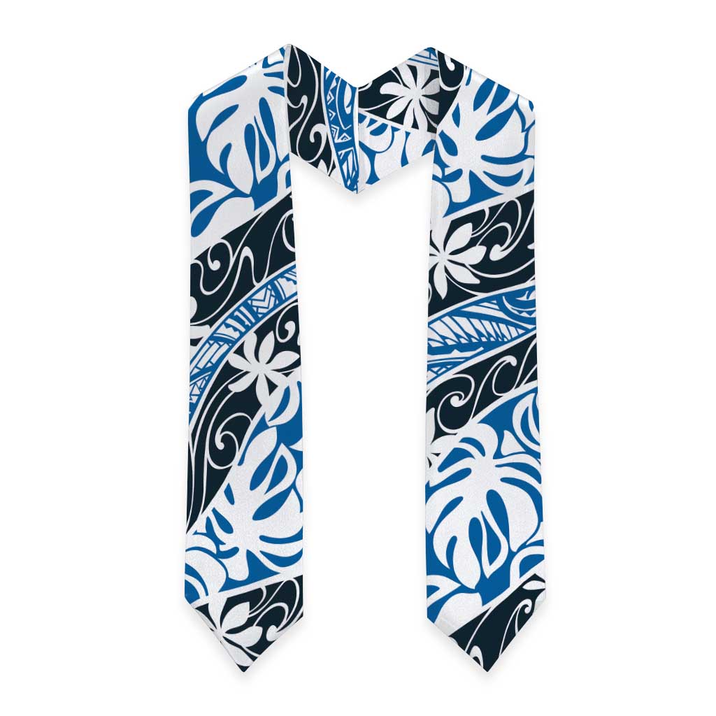 Ninamu Tahiti Tiare Monstera Graduation Stole Polynesian Pattern Curve Style LT01 - Polynesian Pride