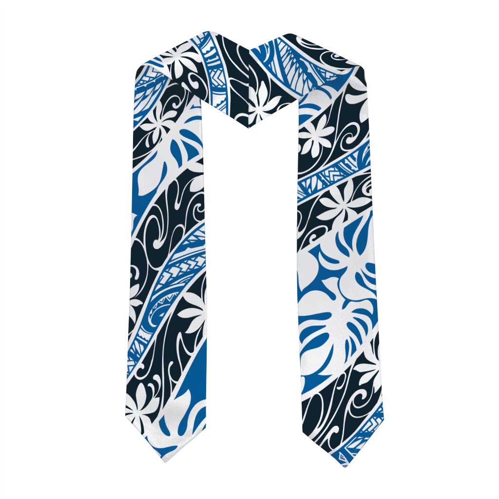 Ninamu Tahiti Tiare Monstera Graduation Stole Polynesian Pattern Curve Style LT01 - Polynesian Pride