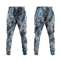 Ninamu Tahiti Tiare Monstera Jogger Pants Polynesian Pattern Curve Style - Polynesian Pride