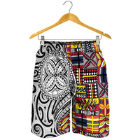 Niue Hiapo and Maori Decoration Tattoos Shorts for Men - Polynesian Pride