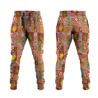 Niue Monuina e Kilisimasi Jogger Pants Pacific Patchwork Xmas Vibes - Polynesian Pride