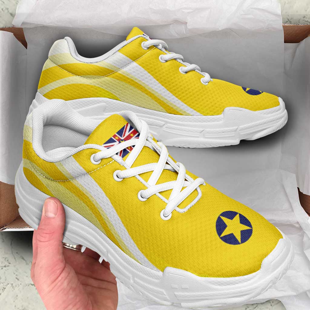 Niue The Rock Chunky Sneakers Flag-Inspired Curve Style