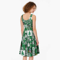 Norfolk Island Meri Krismas Midi Dress Pacific Patchwork Xmas Vibes - Polynesian Pride