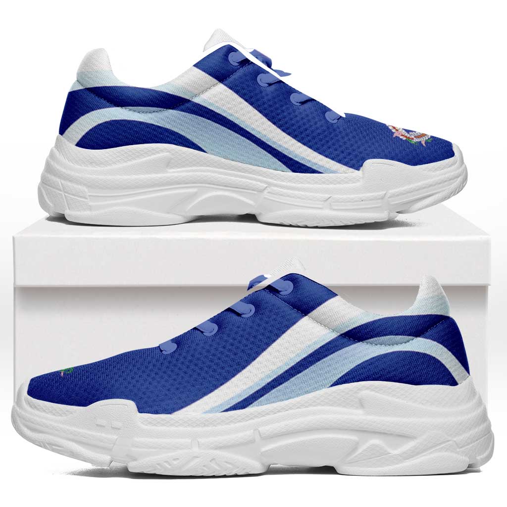 Northern Mariana Islands Chunky Sneakers Flag-Inspired Curve Style